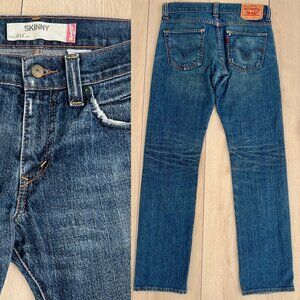 Levi's 511 Slim Fit Men's Jeans Medium Blue Stone Wash 30 x 30 / Indie Sleaze